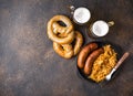 Beer, pretzels and Bavarian food