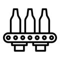 Beer process line icon outline vector. Factory tank Royalty Free Stock Photo