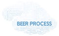 Beer Process typography word cloud create with the text only. Royalty Free Stock Photo
