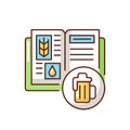 Beer recipe RGB color icon