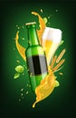 Beer Refreshment Realistic Composition Royalty Free Stock Photo
