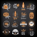 Beer restaurant cafe badges, drink template design.