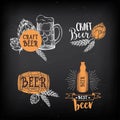 Beer restaurant cafe badges, drink template design.