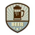 Beer retro label Royalty Free Stock Photo