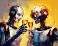 Beer robot drinking Generative