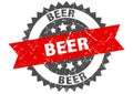 beer round grunge stamp. beer