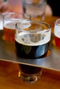 Beer Samplers at Brewery Royalty Free Stock Photo