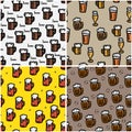 Beer seamless background for design