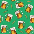 Beer seamless pattern.