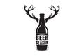 Beer Season, Beer Deer Horns, Deer Antlers vector