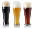 Beer set in glass with foam Royalty Free Stock Photo