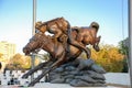 The Australian Light Horse Regiment monument at sunset time