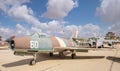 Vintage Dassault Mystere IVA Sambad 60 displayed at the Israeli Air Force Museum