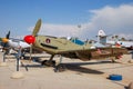 Vintage aircraft Avia s-199 or Messerschmitt 109 displayed at the Israeli Air Force Museum Royalty Free Stock Photo