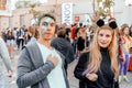 BEER SHEVA, ISRAEL - MARCH 01, 2018: Purim street masquerade on the street in Beer-Sheva. Happy purim day in Israel.