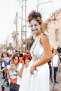 BEER SHEVA, ISRAEL - MARCH 01, 2018: Purim street masquerade on the street in Beer-Sheva. Happy purim day in Israel.