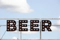 Beer sign and inscription