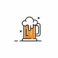 Beer Simple Line Art Vector