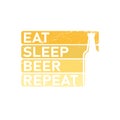 beer sleep beach repeat icon sign vector T-SHIRT Royalty Free Stock Photo