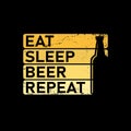 beer sleep beach repeat icon sign vector T-SHIRT Royalty Free Stock Photo