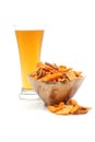 Beer and Snack Royalty Free Stock Photo