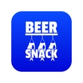 Beer snack icon blue vector Royalty Free Stock Photo