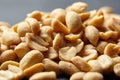 Beer snack. Salty roasted peanuts closeup Royalty Free Stock Photo