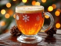 beer in the snow Royalty Free Stock Photo
