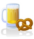 Beer Stein and Pretzel/eps