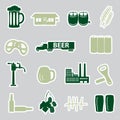 Beer stickers set eps10