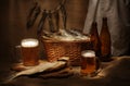 Beer still life Royalty Free Stock Photo