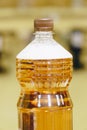 Beer in the store is poured into a plastic bottle Royalty Free Stock Photo