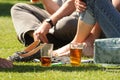 Beer in the sun Royalty Free Stock Photo