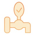 Beer tap flat icon. Keg crane orange icons in trendy flat style. Pub beer faucet gradient style design, designed for web Royalty Free Stock Photo