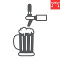 Beer tap glyph icon Royalty Free Stock Photo