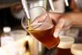 Beer tap pouring a draught beer Royalty Free Stock Photo