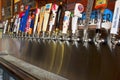 CRAFT BEER TAPS LINEUP Royalty Free Stock Photo