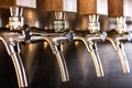 Beer taps in a pub Royalty Free Stock Photo