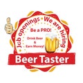 Beer Taster wanted Royalty Free Stock Photo