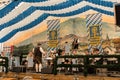 Beer tent at Spring Festival on Theresienwiese in Munich, German