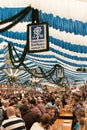 Beer tent at Spring Festival on Theresienwiese in Munich, German