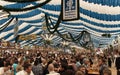 Beer tent at Spring Festival on Theresienwiese in Munich, German