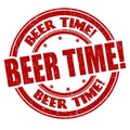 Beer time sign or stamp Royalty Free Stock Photo