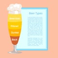 Beer Types Poster Depicting Footed Pilsner Glass