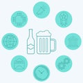 Beer vector icon sign symbol Royalty Free Stock Photo