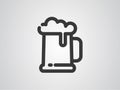 Beer vector icon sign symbol Royalty Free Stock Photo