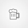 Beer vector icon sign symbol Royalty Free Stock Photo