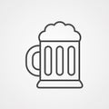 Beer vector icon sign symbol Royalty Free Stock Photo