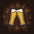 Beer vector illustration Royalty Free Stock Photo