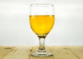 Beer in water goblet Royalty Free Stock Photo